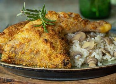 Pane Tavuklu Mantarlı Pilav Tarifi