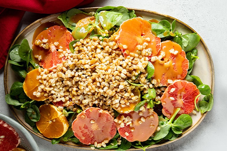 Portakallı ve Semizotlu Mercimek Salatası Tarifi