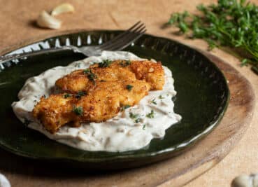 İstiridye Mantar Soslu Çıtır Tavuk Tarifi