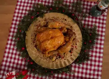 Kestaneli İç Pilav ve Fırında Bütün Tavuk Tarifi